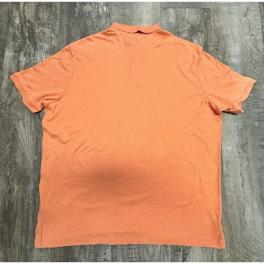 Polo Ralph Lauren Orange Short Sleeve Cotton Classic Fit Polo Shirt Men's Sz XL